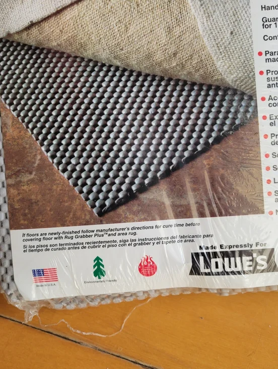 Rug Grabber premium non-slip Grey rug Cushion for hard floors 22" X 90" In New - Picture 6 of 7